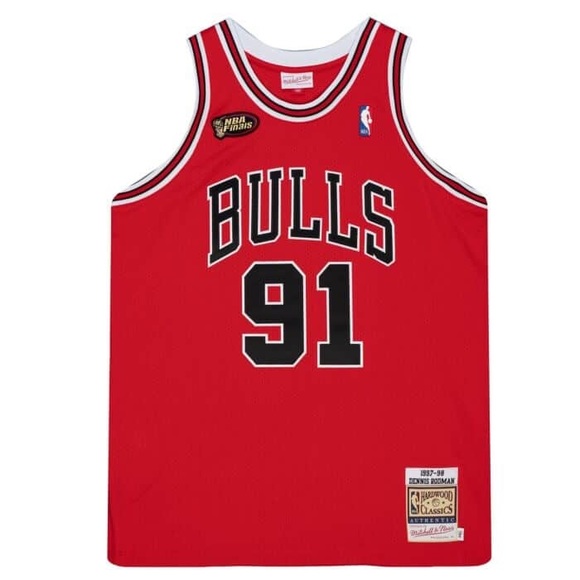 Mitchell & Ness Other - Authentic Dennis Rodman Chicago Bulls Road 1997-98 Jersey